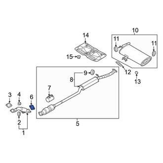 Hyundai OE - Center Exhaust Muffler Gasket