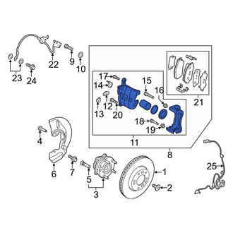 Hyundai OE - Rear Left Disc Brake Caliper