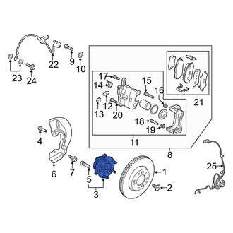 Hyundai OE - Front Wheel Bearing and Hub Assembly