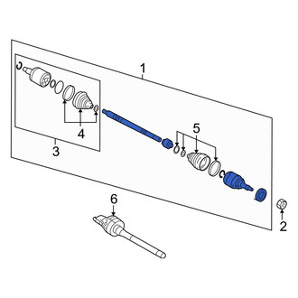 Hyundai OE - Front Left CV Axle Assembly