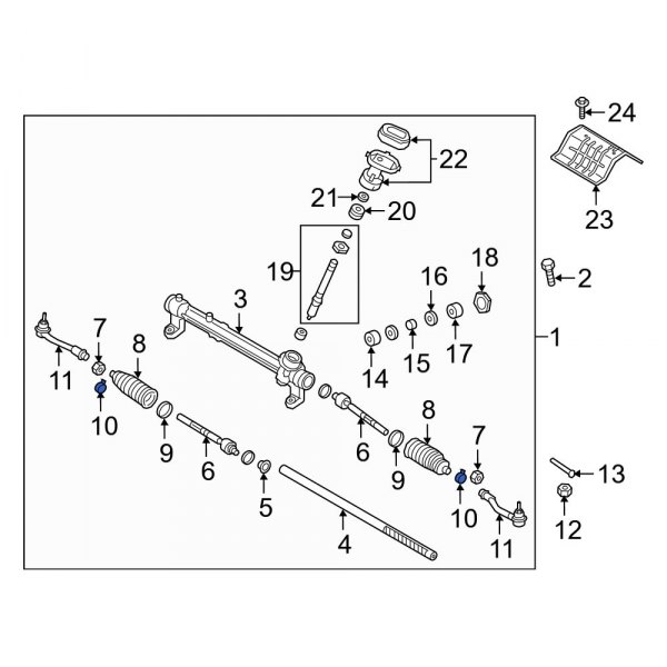 Rack and Pinion Bellows Clamp