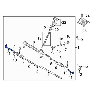Hyundai OE - Inner Steering Tie Rod End