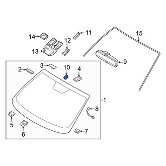Hyundai OE - Front Interior Rear View Mirror Mounting Base