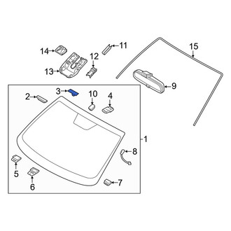 Hyundai OE - Right Windshield Spacer