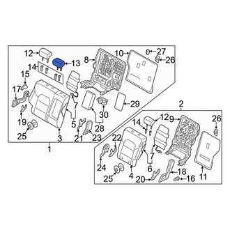 Hyundai OE - Rear Center Headrest