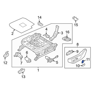 Hyundai OE - Front Left Power Seat Switch Knob