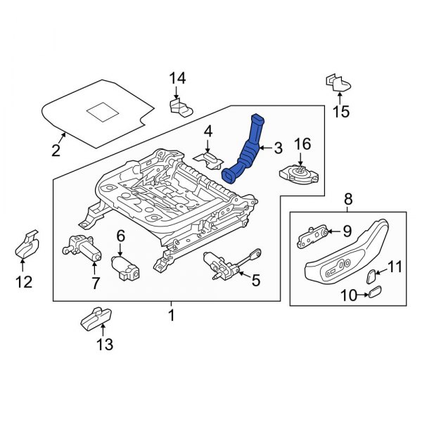 Climate Controlled Seat Duct