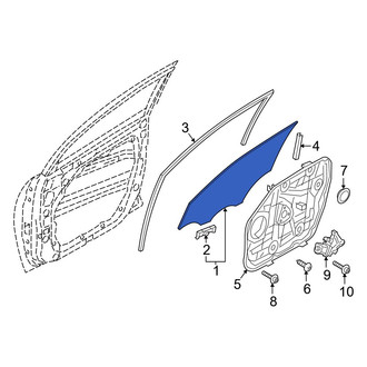 Hyundai OE - Front Left Door Glass