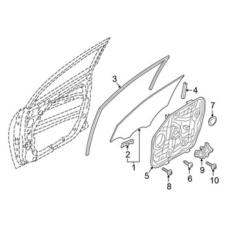 Hyundai OE - Front Door - Glass & Hardware (Gas)