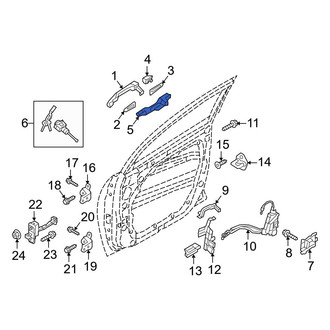 Hyundai OE - Rear Right Exterior Door Handle Base