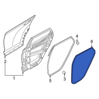 Hyundai OE - Rear Left Inner Door Seal