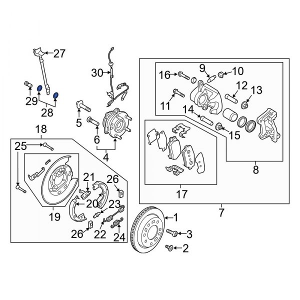 Brake Hydraulic Hose Caliper Bolt Washer