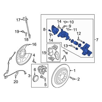 Hyundai OE - Rear Right Disc Brake Caliper