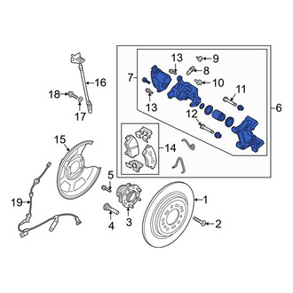 Hyundai OE - Rear Right Disc Brake Caliper