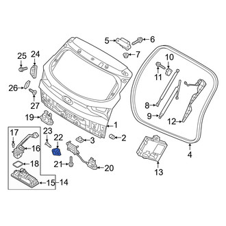 Hyundai OE - Rear Liftgate Lock Striker Plate