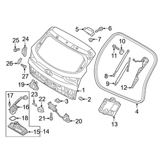 Hyundai OE - Rear Liftgate Latch Handle
