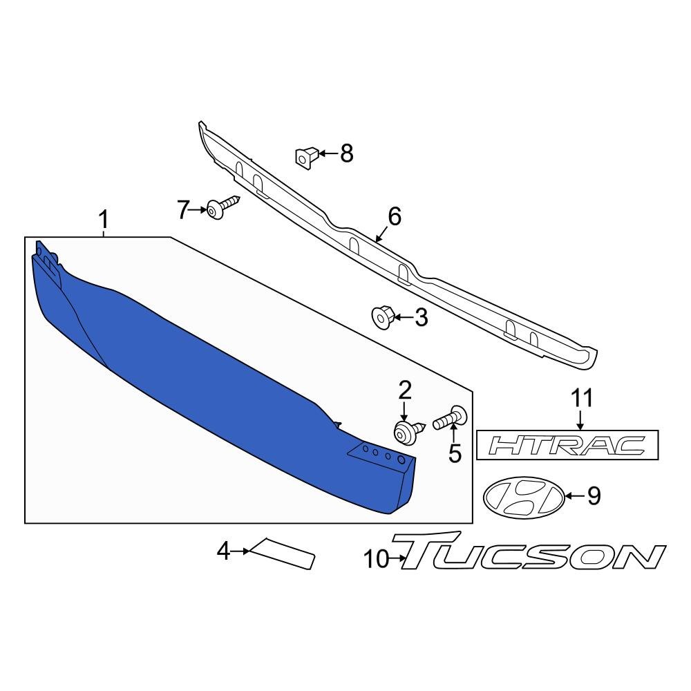 Hyundai OE 87370D3030 - Rear Liftgate Finish Panel