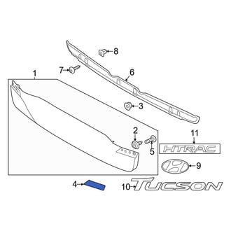 Hyundai OE - Rear Left Reflector Panel
