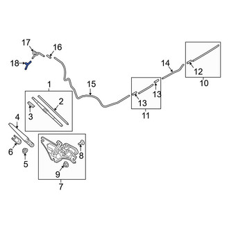 Hyundai OE - Rear Back Glass Washer Nozzle