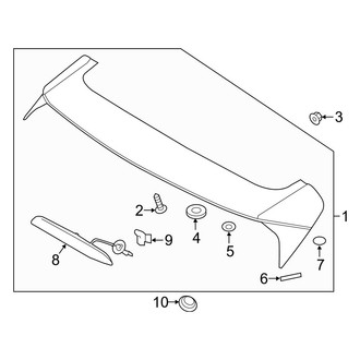 Hyundai OE - Lift Gate - Spoiler