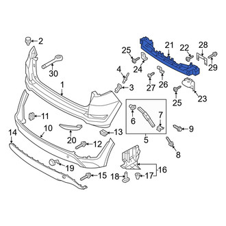 Hyundai OE - Rear Bumper Impact Bar