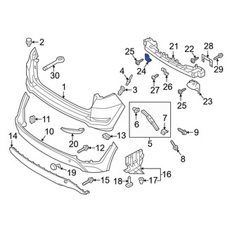 Hyundai OE - Lower Bumper Impact Bar Bracket