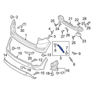 Hyundai OE - Left Lower Bumper Cover Bracket