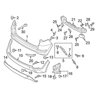 Hyundai OE - Rear Bumper - Bumper & Components (Gas)