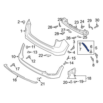 Hyundai OE - Left Lower Bumper Cover Bracket