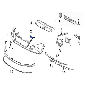 Hyundai OE - Front Center Bumper Cover Bracket