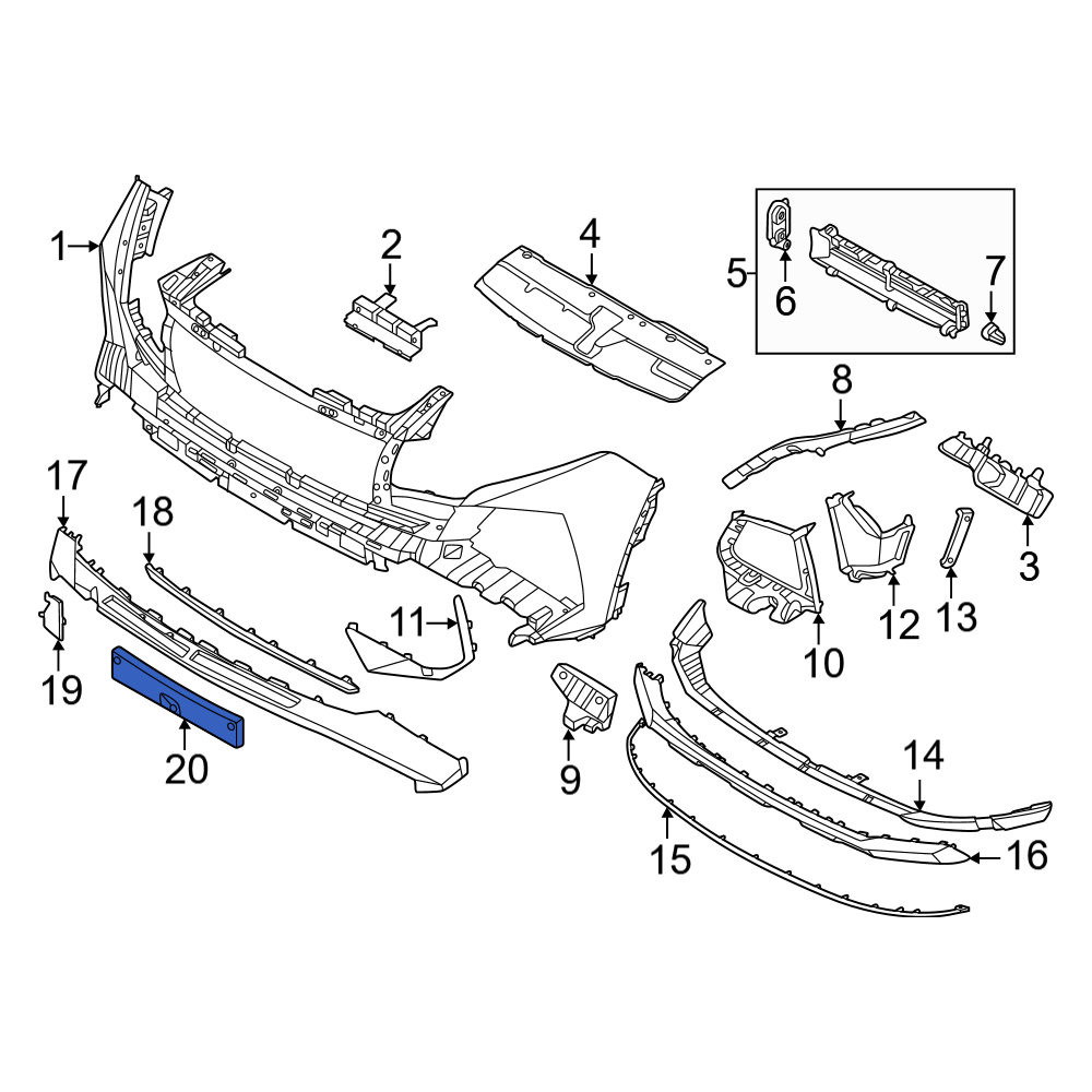Hyundai OE 86529N9JA0CA - Front License Plate Bracket
