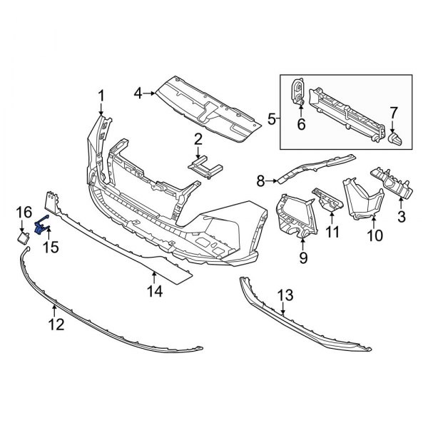 Hyundai OE 86569N9CA0 Front Center Bumper Trim