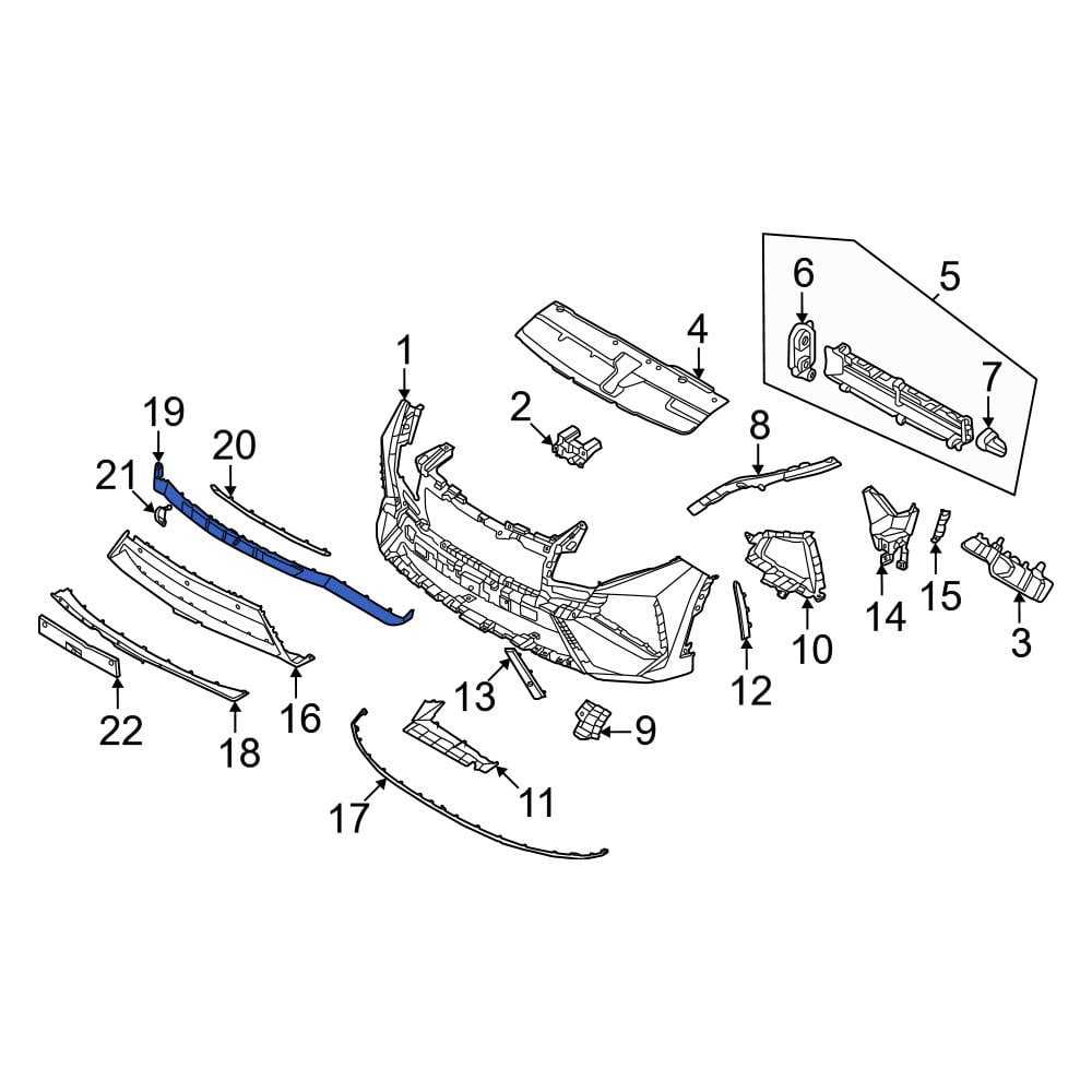 Hyundai OE 86597N9GA0CA - Front Upper Bumper Trim
