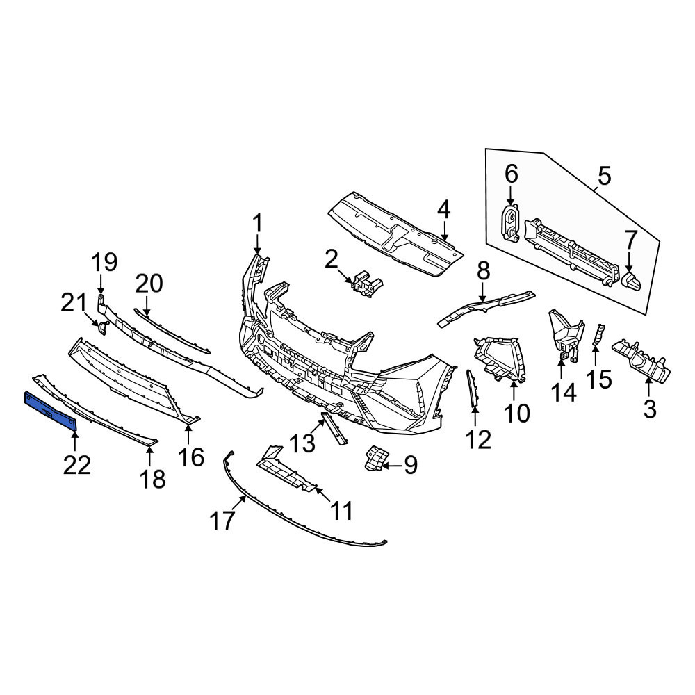 Hyundai OE 86529N9JA0CA - Front License Plate Bracket