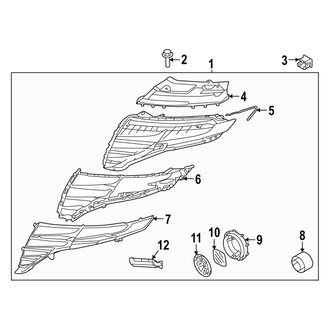 Hyundai OE - Front Lamps - Daytime Running Lamp Components (Korea Built, Upper)