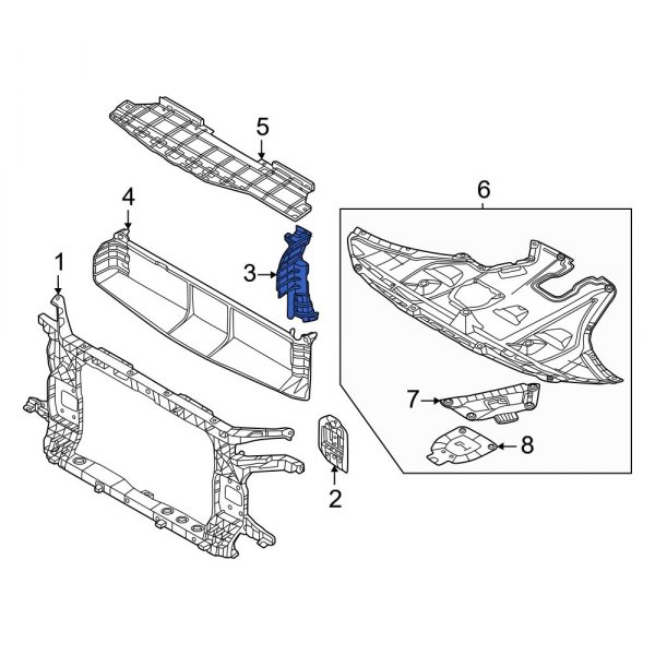 Radiator Support Air Deflector