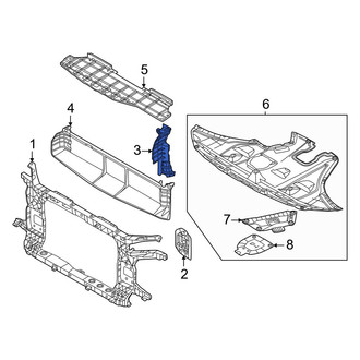 Hyundai OE - Front Right Radiator Support Air Deflector