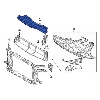 Hyundai OE - Front Upper Radiator Support Air Deflector