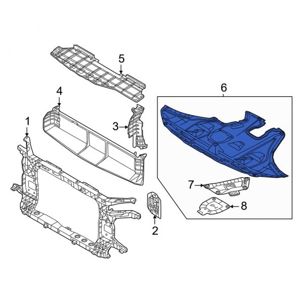 Radiator Support Splash Shield