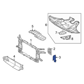 Hyundai OE - Front Right Radiator Support Air Deflector