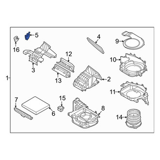 Hyundai OE - HVAC Floor Mode Door Actuator
