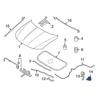 Hyundai OE - Hood Release Handle Bracket