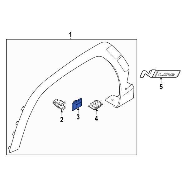 Wheel Arch Molding Clip