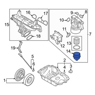 Hyundai OE - Engine Oil Filter Housing Cover