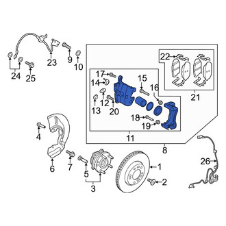 Hyundai OE - Rear Left Disc Brake Caliper