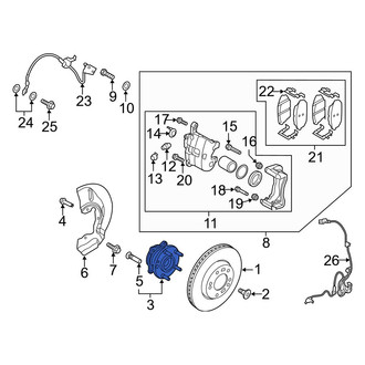 Hyundai OE - Front Wheel Bearing and Hub Assembly