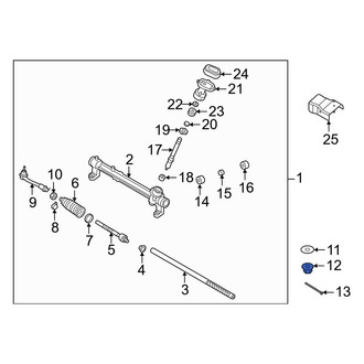 Hyundai OE - Outer Steering Tie Rod Nut