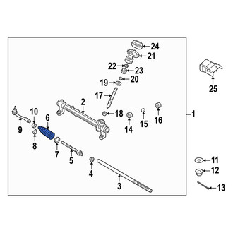 Hyundai OE - Rack and Pinion Bellows
