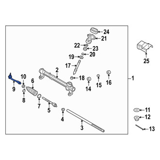 Hyundai OE - Left Outer Steering Tie Rod End