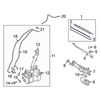 Hyundai OE - Front Right Wiper Blade Refill